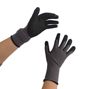 15 needle spandex nylon palm immersed three-dimensional frosted bead gloves